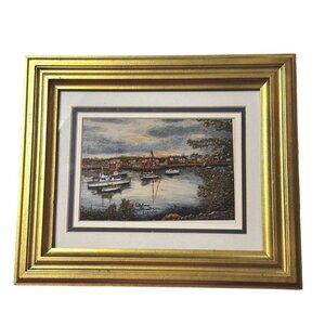 Thelma Winter Framed Matted Print Miss Rockport #228/500 Artist Signed 1986 EUC
